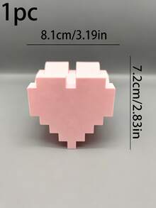 1pc Vintage Heart Pixel Art Controller Stand, Pink & White Game Controller Display Holder Compatible With Ps5/4, Stable Anti-Slip Base Desktop Decor Accessory For Gamers, (Stand Only) - Multicolor - View 7