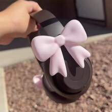 2pcs Pink Bowknot Decor Headphone Accessories Cute Printed Bowknot Fashionable Headphone Attachments Christmas Gamer Gift For Her Women Gamer Ribbon - View 8