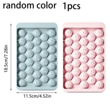 1 pieza de color al azar de plástico hielo minimalista 33 cuadrícula Molde de bola de hielo con Tapa para casa - Multicolor - Ver 10