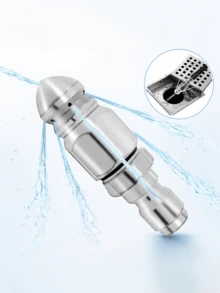 Sewer Injector Nozzle 1/4'' Quick Connect Drain Cleaning Nozzle Water Jet High Pressure Sprayer Nozzle To Clean Sewer - A - View 1