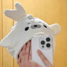 Cute Little Seal Hair Drying Cap, Coral Fleece Strong Water-Absorbing Quick-Dry Non-Shedding Hair Drying Towel, Home-Use Hair Drying Cap, Head Wrap Towel For Drying Hair After Washing, Creative Seal-Shaped Hair Wrap Towel - Poster Hair Drying Cap - View 3