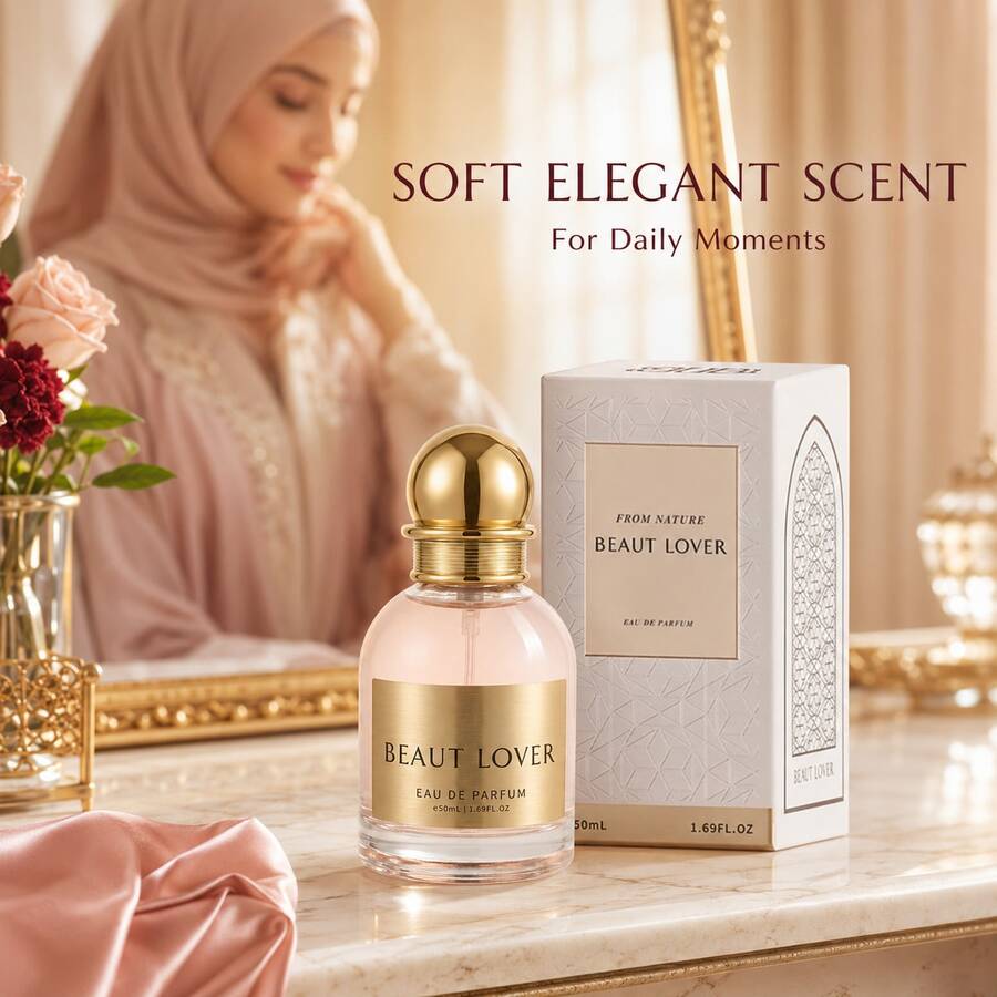50ml 花果甜美調女香水，甜梨與鳶尾花香調，持久留香；適合20-40歲，日常通勤、約會與社交，生日與派對禮物