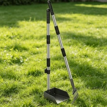 Pooper Scooper For Dogs, Metal Poop Scooper Tray And Rake Set With Adjustable Long Handle, Dog Pooper Scooper For Pet Waste Removal - View 7