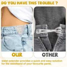 6/12Pcs Lace Denim Jeans Waist Extender, 2 Styles Vintage Sew-On Waistband Extender Buckle, Adjustable Waist Extender, Suitable For Women's Skirts, Shorts - Multicolor - View 7