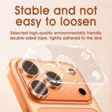 3D Transparent Lens Protector, Compatible With Phone 11/12/13/14/15/16 Pro Max/17 Pro/17 Air/17 Pro Max, 2-Pack, Full Screen Rear Tempered Glass Film And Camera Lens Protector, Easy Installation, Compatible With Specific Models - 2pcs - View 6