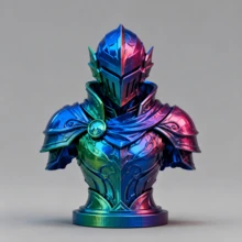 Silk Rainbow PLA+ 3D Printer Filament 1.75mm, 1KG Net Weight Spool, Multi-Color PLA Plus FDM Filament, Glossy Finish, Smooth Feeding, Neatly Wound, Low Warping, Precise Dimension, Helps Reduce Bubbles And Clogs, For Art Models, Prototypes, DIY Decor - View 7