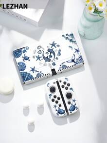1 pieza Funda protectora con patrón oceánico, compatible con Switch2/Switch OLED, accesorio de consola de juegos de nueva generación Switch2, bolsa de almacenamiento de consola de juegos, mejor regalo para jugadores de SWITCH - Multicolor - Ver 4