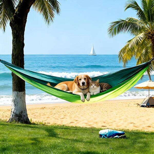 Camping Hammock, Portable Hammocks With Tree Straps & Attached Carry Bag, Camping Essentials Gear, Perfect For Outside Indoor Hiking Beach Backpack Travel