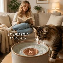 Copper Pet Water Purifier, Three-Point Support Design, 99.9% Pure Copper Water Purifier, Suitable For Various Pets Like Dogs, Cats, Cows, Chickens, Reusable, Physical Water Purification, Easy-To-Use Pet Water Purifier, Cat Pattern - 1 - View 4