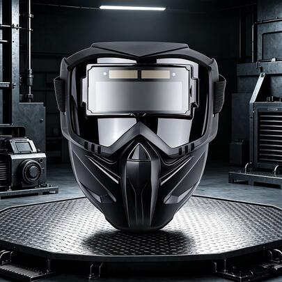 Casco de soldadura con cambio automático de luz, visera de soldadura de amplio campo de visión con colores reales, diadema ajustable, cambio de luz rápido en 0,1 milisegundos, protección UV/IR, transpirable y ventilado, apto para soldadura y esmerilado.