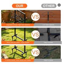 Heavy Duty Freestanding Garden Hose Holder, Detachable Metal Water Hose Storage Rack, Large Capacity Hose Stand Holds Up To 150 FT Standard Garden Hose, Stable Outdoor Pipe Organizer For Yard Patio Lawn Backyard - Upgrade 4-prong Water Hose Stand - View 4