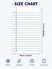 Giant Lined Notebook Paper Backdrop, Large Notebook Background Banner, First Day Of School Photo Zone, Classroom Wall Decor, Polyester Fabric Backdrop, Suitable For Back To School Party, Graduation Ceremony And Teacher Bulletin Board - Paper-style Background Cloth - View 3