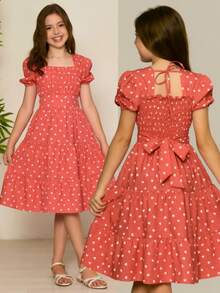 Teen Girls Dresses - 粉紅鮭魚 - 查看 1