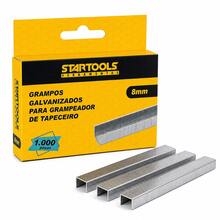Grampos Galvanizados 8mm Tapeceiro 1000 Peças Profissional - A - Visão 2