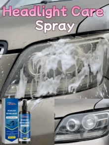 Homonth Headlight Care Spray - Quickly Decomposes Insect Glue, Water Stains, Dust And Dirt, Yellowing, Fogging And Blurring On Headlight Surface, Forms Protective Film To Block UV Rays, Prevents Rain Corrosion, Delays Re-Oxidation And Yellowing Of Headlight Cover - Liquid - View 3