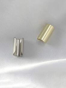 Minimalist Long Tube Geometric Ear Cuff - Unisex No-Piercing Polished Metal Ear Jewelry, Fashionable Ear Cartilage Clip, Perfect For Daily And Party Outfits, Ideal Holiday Gift - Multicolor - View 9