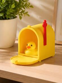 1pc Cruise Duck Mini Mailbox Door Magnet, Cute Duck Exchange Mini Mailbox With 1pc Rubber Duck, Cruise Cabin Door Decoration, Creative Novelty Gift For Daily Gifting, Birthday And Holiday - Multicolor - View 2