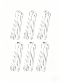 6/10pcs 6.3 Inch Clear Mini Buffet Tongs, Reusable Multi-Purpose Plastic Food Clips, Dishwasher , Suitable For Ice Cubes, Sugar Cubes, Salad, Desserts, BBQ, Cookies, Parties, Coffee Shops And Home Use - Transparent - View 10