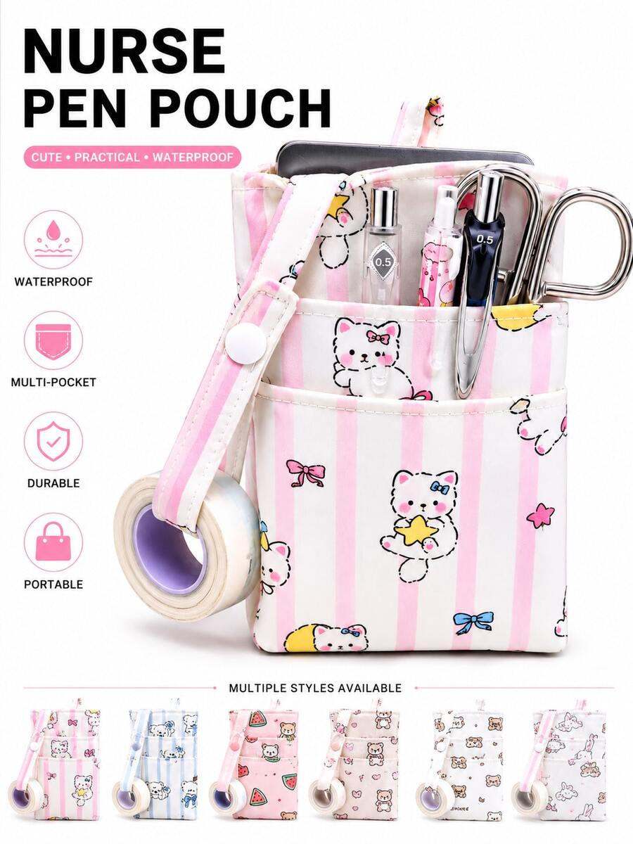 Large Capacity Nurse Pocket Organizer Bag, Multi-Pocket Medical Utility Pouch, Quick Access Scrub Organizer, Fits Phone, Pens & Medical Tools, Perfect Gift For Nurses & Nursing Students - One Size Fits All - View 1