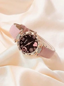 Starry Sky Dial Fashion Quartz Watch + Delicate Butterfly Thin Chain Bracelet 2 Pieces Set, One Set For Daily Commute, Date Outfits, Light Luxury Gentle Style, Suitable For Party, Valentine's Day, Halloween, Christmas Multiple Occasions - Multicolor - View 7