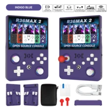 R36MAX 2 Retro Handheld Game Console, 4.5-Inch 1024x768 IPS HD Screen, Built-In 64GB 18000+ Classic Games, 30+ Emulators, Open Source Linux System, Dual Arcade Joysticks, 4000mAh Battery, Portable Adult Game Console - View 15