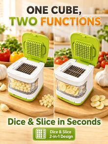 SOKANY Double-Sided Push-Type Garlic Cutter, Mini Hand-Held Garlic Press, Portable Manual Garlic Grinding Tool, Durable Kitchen Gadgets, Easy To Make Fresh Garlic Puree, Suitable For Household Kitchens, Camping And Multi-Scene Daily Cooking - View 1