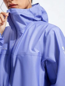 CAMEL CROWN Jaket Outdoor Hardshell Satu Lapisan Wanita, Nyaman, Tahan Air, dan Ringan, Cocok untuk Hiking dan Mendaki Gunung di Musim Semi - Ungu Muda - View 3