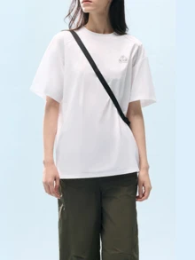 CAMEL CROWN 新款女款夏季戶外短袖T恤，原紗防曬快乾圓領運動上衣 - 無際白 - 查看 4