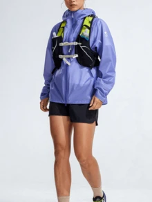 CAMEL CROWN Jaket Outdoor Hardshell Satu Lapisan Wanita, Nyaman, Tahan Air, dan Ringan, Cocok untuk Hiking dan Mendaki Gunung di Musim Semi - Ungu Muda - View 5