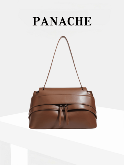 Premium Minimalist Solid Color Tote Underarm Bag Handbag Versatile Travel Saddle Bag Crossbody Bag Fashion Minimalist Style Shoulder Commute Shopping Large Capacity Women's Bag