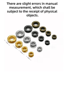 10個/包 金屬銅孔眼，鞋盒孔眼，廣告孔眼，銀色孔眼，托特包孔眼，防鏽鞋孔眼，全尺寸範圍，滿足您的需求 - 銅雙面氣眼扣 - 查看 11