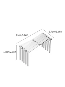 1 pieza Escurridor de platos de acero inoxidable, escurridor de platos plegable y extensible creativo para la cocina - Ver 4