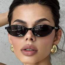 1 Stück Damen Mode Brille mit kleinem Rahmen, vielseitige Brille für den täglichen Gebrauch - Schwarz - Übersicht 3
