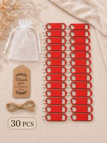 30/10/1 Set Customized Engraved Bottle Opener Keychain, Personalized Name & Date Metal Key Ring, Wedding Party Favor, Gift For Family And Friends - Style 3 - View 17