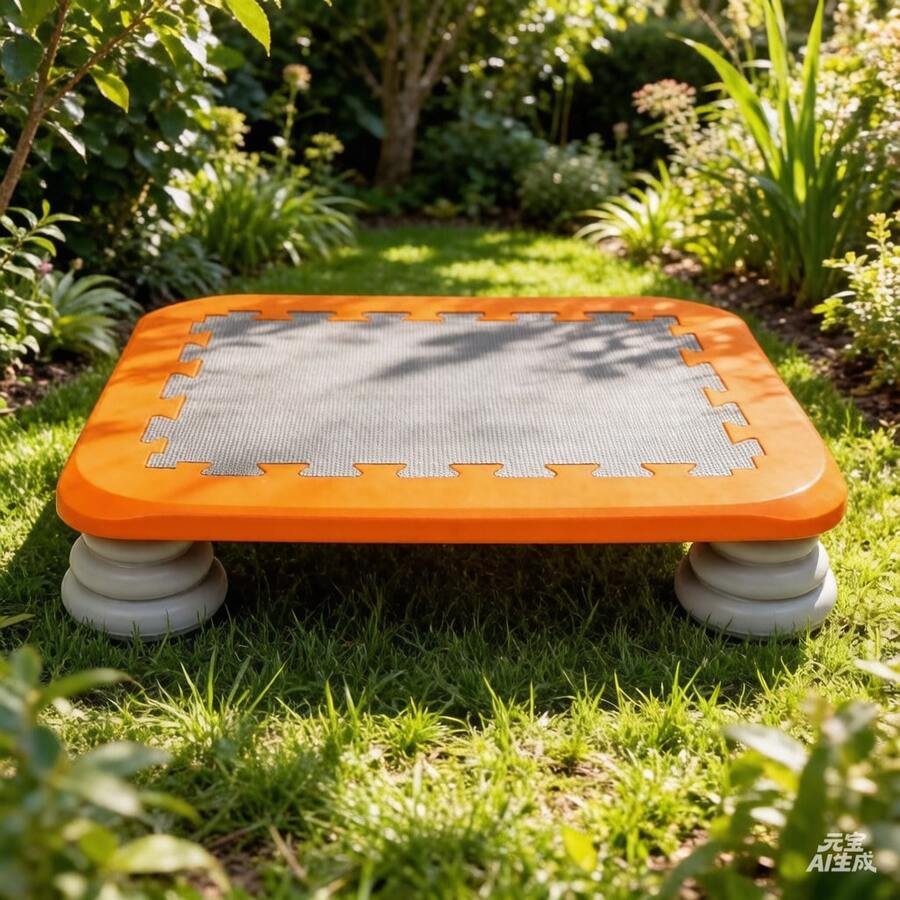 kangten Small Trampoline, Mini Bouncing Board, Balance And Bounce For Indoor And Outdoor Use - Orange - View 1