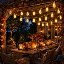 2pcs Solar Powered Rope String Lights, 8 Flashing Modes, Outdoor Waterproof Decorative Lights, Suitable For Garden, Patio, Yard, Fence, Trees, Solar Powered Fairy Lights, Perfect For Party, Wedding, Holiday Decoration - Warm white light - View 6