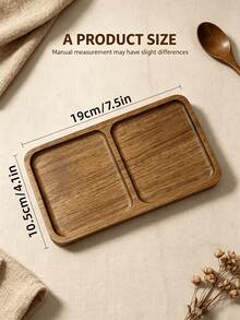 1PC Wooden Tray, Serving Plate, Dessert Platter, Multi-Shape Wooden Tray, Food Service Tray, Coffee Tray, Round Tray, Multi-Function Serving Tray, Solid Wood Tray, Wooden Tray, Suitable For Steak, Breakfast, Sushi, Dessert And Coffee, Kitchen Restaurant Decor, Modern Coffee Table Centerpiece And Storage Tray, Suitable For Halloween, Christmas Party Gatherings And More - View 9