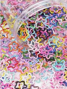 50pcs/Bag Colorful Candy Heart & Star Shaped Embossed Open Jump Rings, Jewelry Connector Findings, Jewelry Making Accessories - Multicolor - View 16