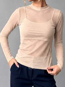 Women T-Shirts - 米色 - 查看 2