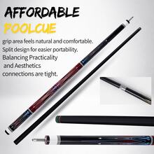 Carbon Fiber Billiard Cue, 58 Inch 19oz Billiard Cue With 12.5mm Tip And Soft Anti-Slip Grip, Practical Holiday Gift For Billiard Enthusiasts - Black - View 3
