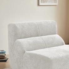 Cloud Soft Velvet Sofa, White - Perfect For Living Room - White 1 Seat - View 10