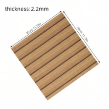 10 miếng giấy dán tường vân gỗ bóng 30x30cm trang trí nhà cửa vân sọc tự dính tấm xốp dán tường cải tạo bề mặt - C - Xem 3