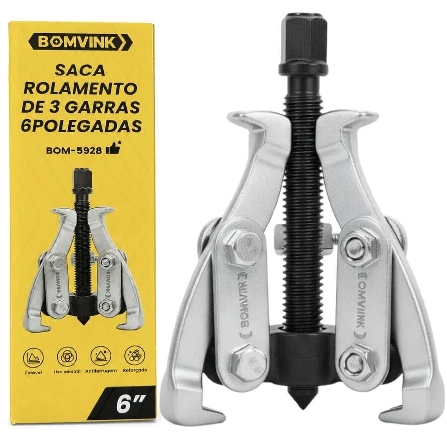 Extrator Saca Rolamento 3 Garras 6 Polegadas Força de 2,7 Toneladas - A - Visão 1