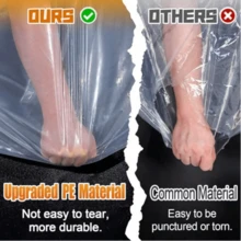 1pc Transparent Waterproof Tarp Set With Drawstring, No Drilling Easy Installation, Dust-Proof UV-Resistant Greenhouse Film Cover, Suitable For Outdoor Camping, Balcony And Patio Wind-Proof Cold-Proof Rain-Proof - 1pc Rainproof Canopy - View 6