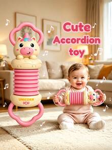 Fun Cartoon Handheld Accordion Toy, Cute Animal Musical Instrument, Suitable For Infants And Toddlers, Enhances Children's Hand-Eye Coordination And Grip Ability, Perfect Birthday Gift, Holiday Gift - Multicolor - View 2