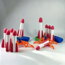 Set Mainan Peluncur Roket Interaktif Luar Ruangan untuk 1/2 Pemain - Peluncuran dengan Tenaga Kaki, Permainan Aktivitas Seru di Luar & Dalam Ruangan, Hadiah Paskah, Halloween, Natal - peluncur roket - View 11