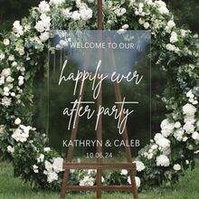 Photo Wedding Welcome Sign, Wedding Rehearsal Sign, Modern Wedding Sign, Acrylic Welcome Sign, Wedding Photo Sign, Welcome To Our Wedding - Multicolor - View 5