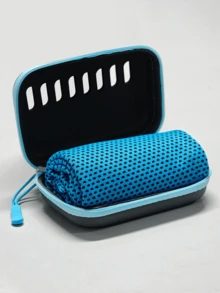 極簡馬卡龍風冷感運動毛巾,便攜可折疊,專為運動設計,高效冷卻、透氣吸汗,附透明收納盒,30*100cm - 彩色 - 查看 14