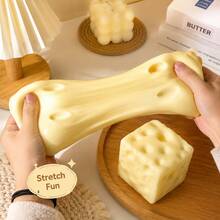 Cheese Block Stress Relief Squeeze Toy, Soft Shapeable Sensory Toy, Home And Office Relaxation Stress Relief Small Toy - 多色 - 查看 3