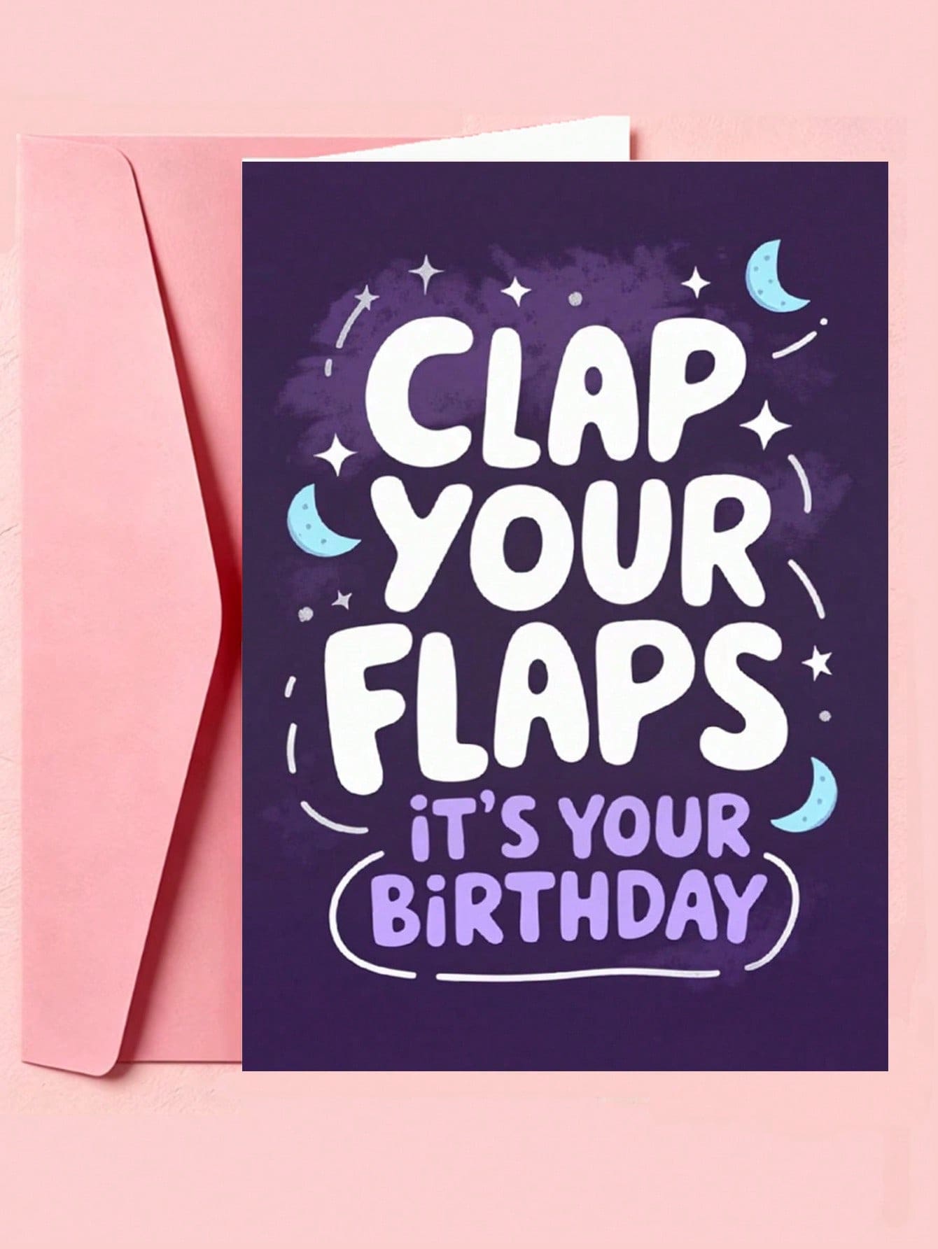 1pc Birthday Card, "Flap Your Wings" Humorous Birthday Card, Suitable For Birthday Celebration Party Gift, Thickened And Enlarged Envelope And Card - Multicolor - View 1